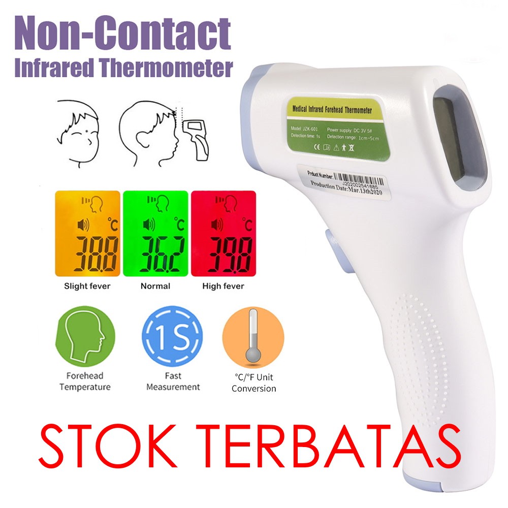 JZK-601 Non Contact Infrared Digital Thermometer Termometer tembak