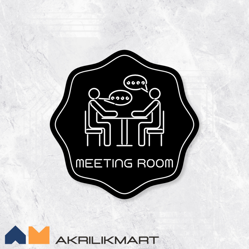 Tulisan Meeting Room Sign Board Akrilik Tempel Dinding Papan Acrylic Akrilikmart 8232