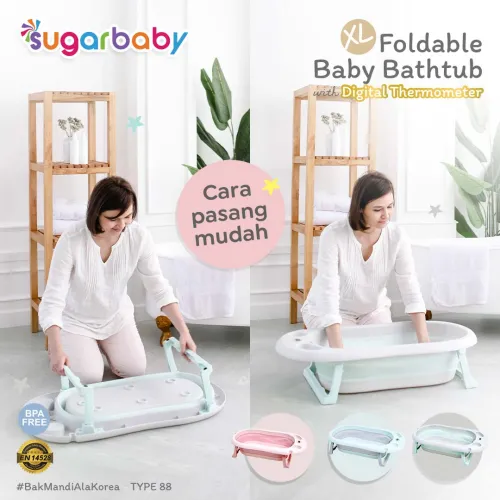 Sugarbaby Foldable Baby Bathtub with Digital Thermometer F88