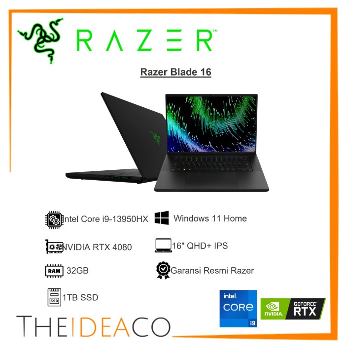 Razer Blade 16 i9-13950HX 32GB 1TB SSD RTX 4080 12GB Win11Home
