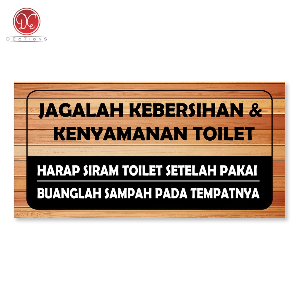 Dections Quote Hiasan Dinding Ajakan Jaga Kebersihan Toilet