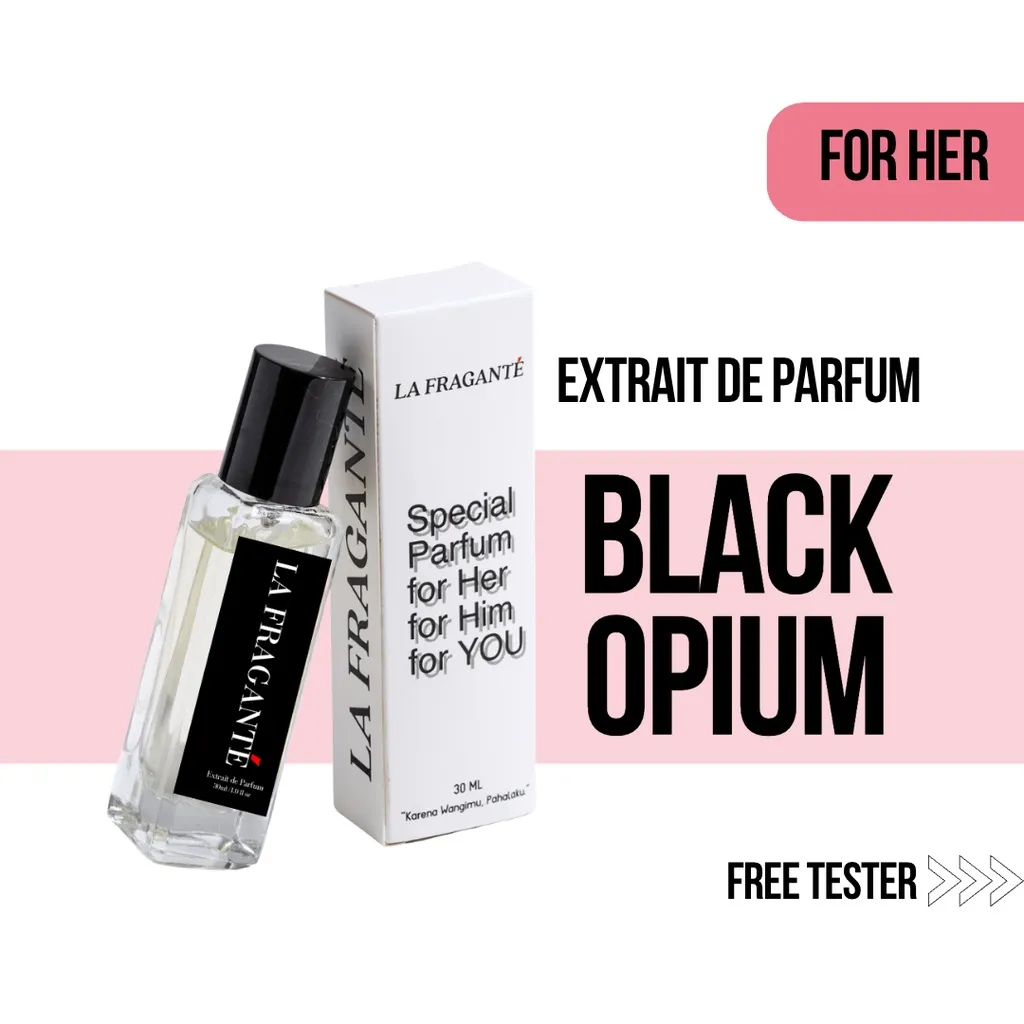 Parfum Pewangi Wanita 40 Terlaris Black Opium Tahan Lama 12 Jam Aroma  Original Lafragante Perfume for Women