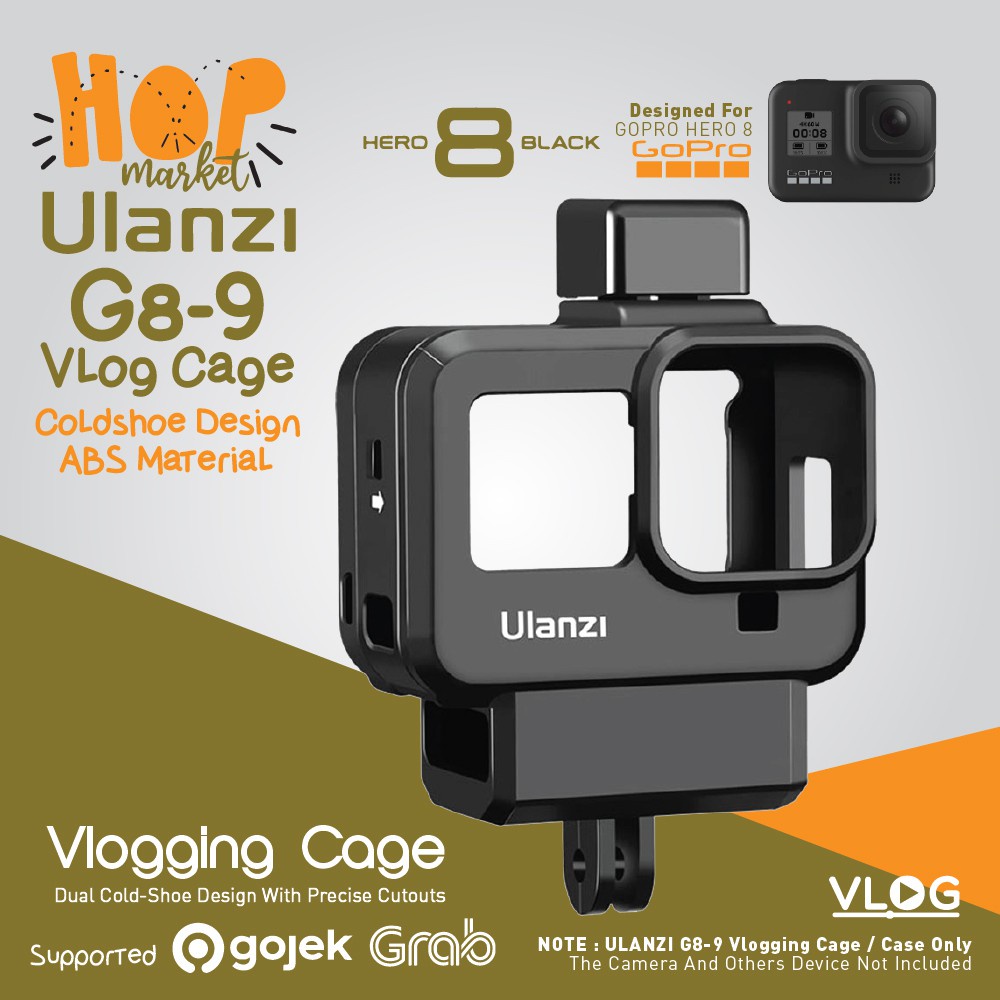 ULANZI G8-9 Vlog Case GoPro Hero Vlogging Casing Frame with Hot Shoe