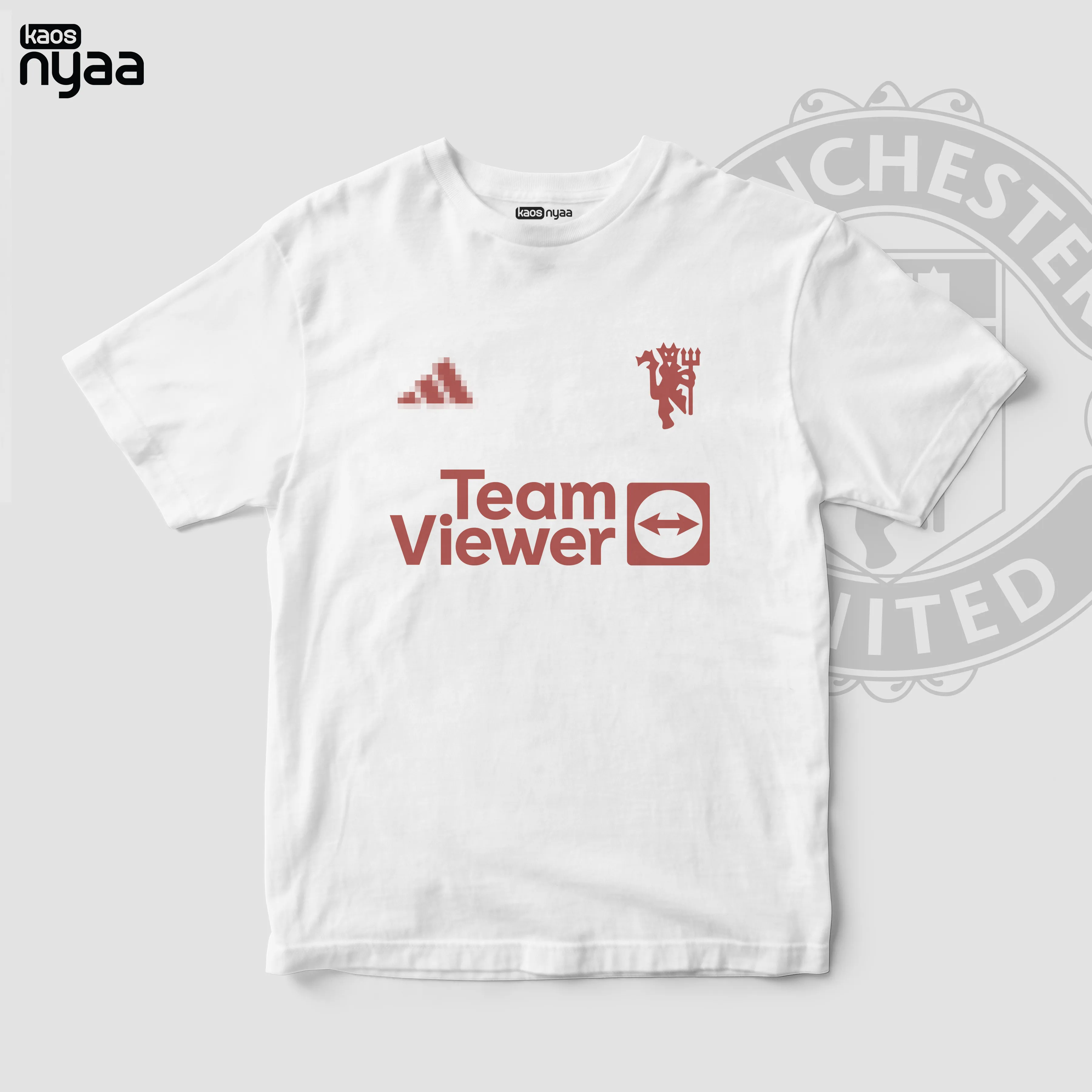 T-Shirt Kaos Manchester United Away Putih Ala Jersey Musim Baru