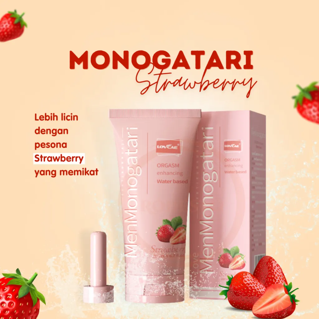 New Monogatari Men Lubricant New Flavors Strawberry, Peach & Cherry, Gel Lubricants and Lubricants Original Japan