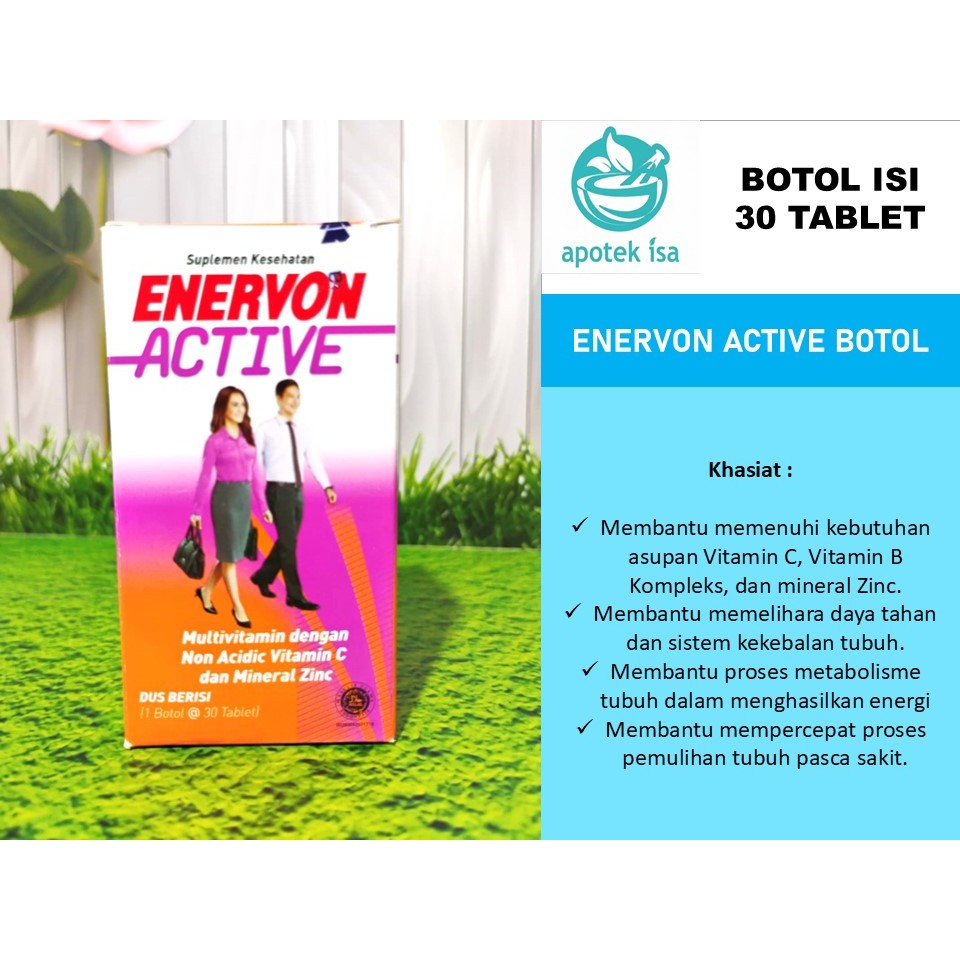 [oranye-ungu] ENERVON C ACTIVE PER BOTOL ISI 30 TABLET