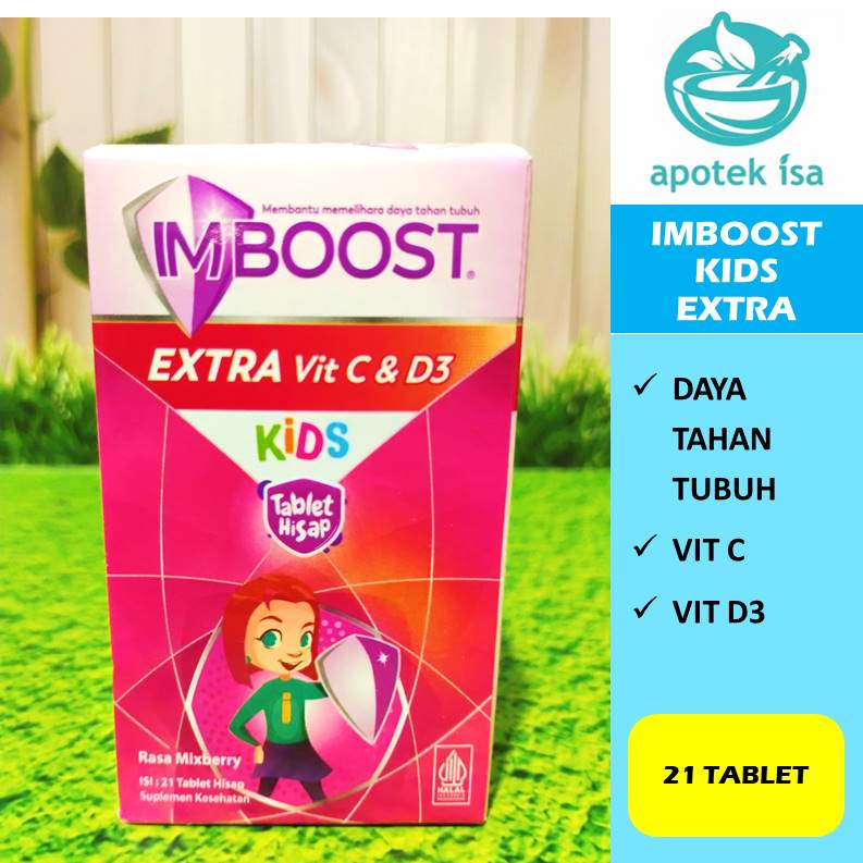 [kid/anak] IMBOOST EXTRA VIT C DAN D3 TAB KUNYAH 21 TABLET