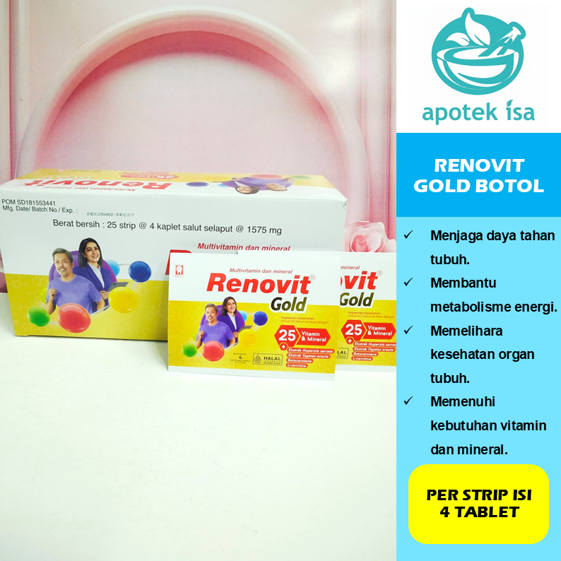 [gold] RENOVIT GOLD PER STRIP ISI 4 KAPLET