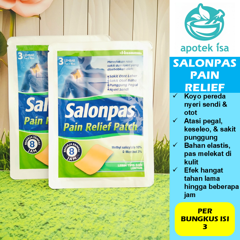 [3 lembar] SALONPAS PAIN RELIEF PATCH