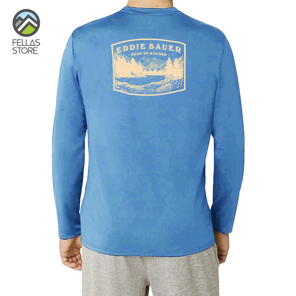 Eddie Bauer - Long Sleeve Graphic Gear So Rugged Blue