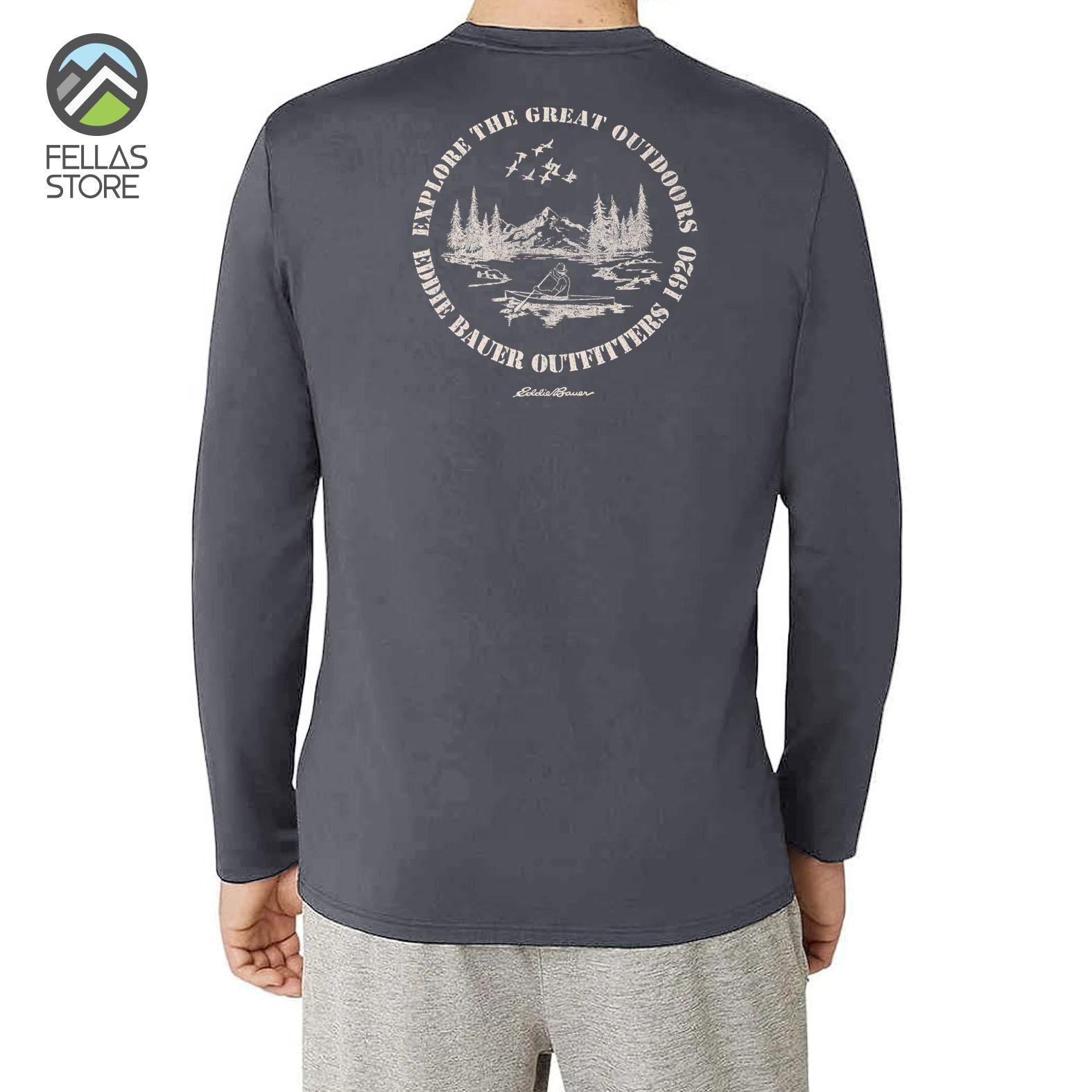 Eddie Bauer - Long Sleeve Graphic 1920 Asphalt