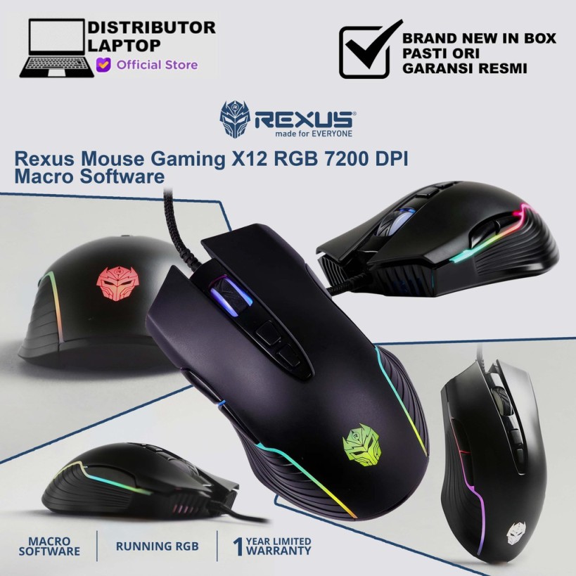 Rexus Xierra X12 RGB Gaming Mouse Dykovytech