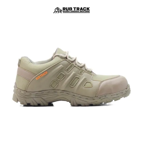 RUBTRACK Sepatu Boots Safety Pria Swat Low Cream Gurun Tactical