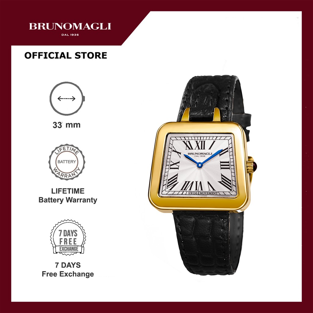 Jam Tangan Wanita Swiss Original Quartz Analog Bruno Magli Emma