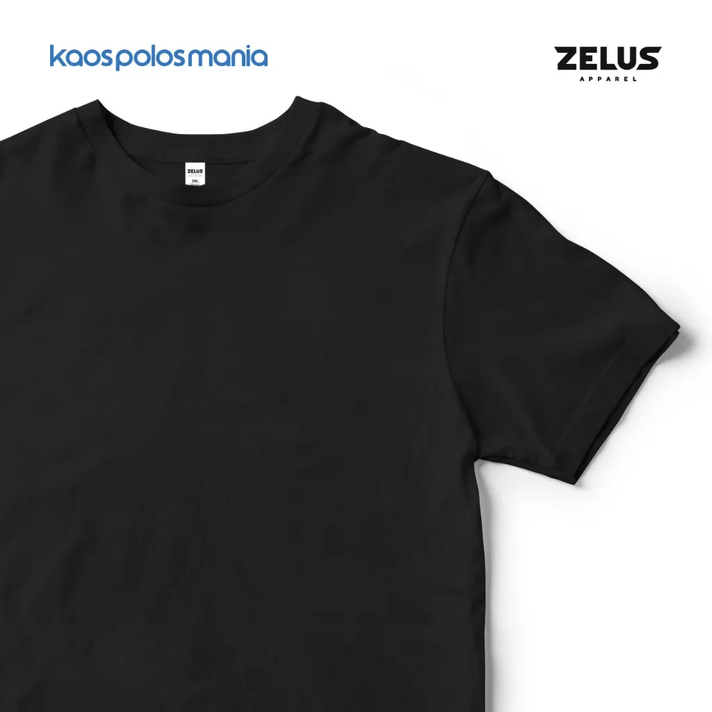 Kaos polos cotton combed 30s warna hitam dari Kaos Polos Mania