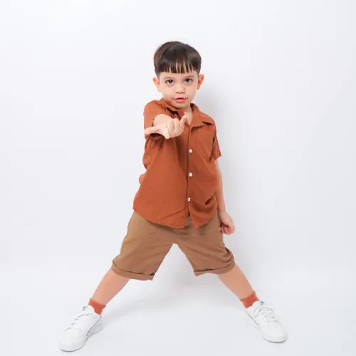 Yobebee Kemeja Rayon Anak Laki Laki Usia Tahun Taqi Shirt