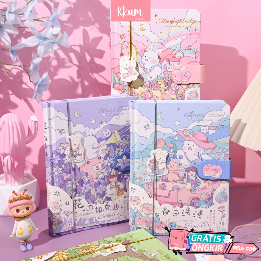 Notebook rabbit cute/ Buku tulis karakter lucu/ Buku catatan jurnal ...
