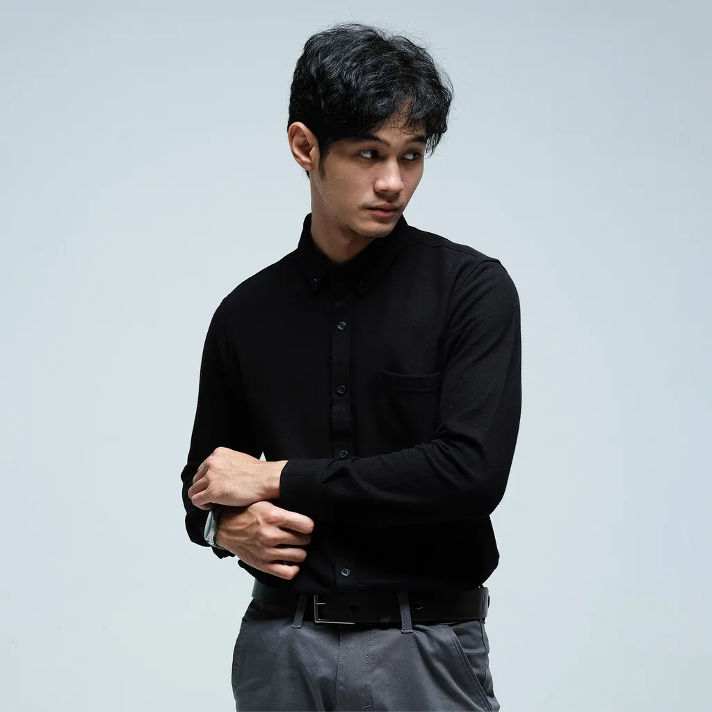 JB Long Shirt PSY Black-Dhitaf Shop