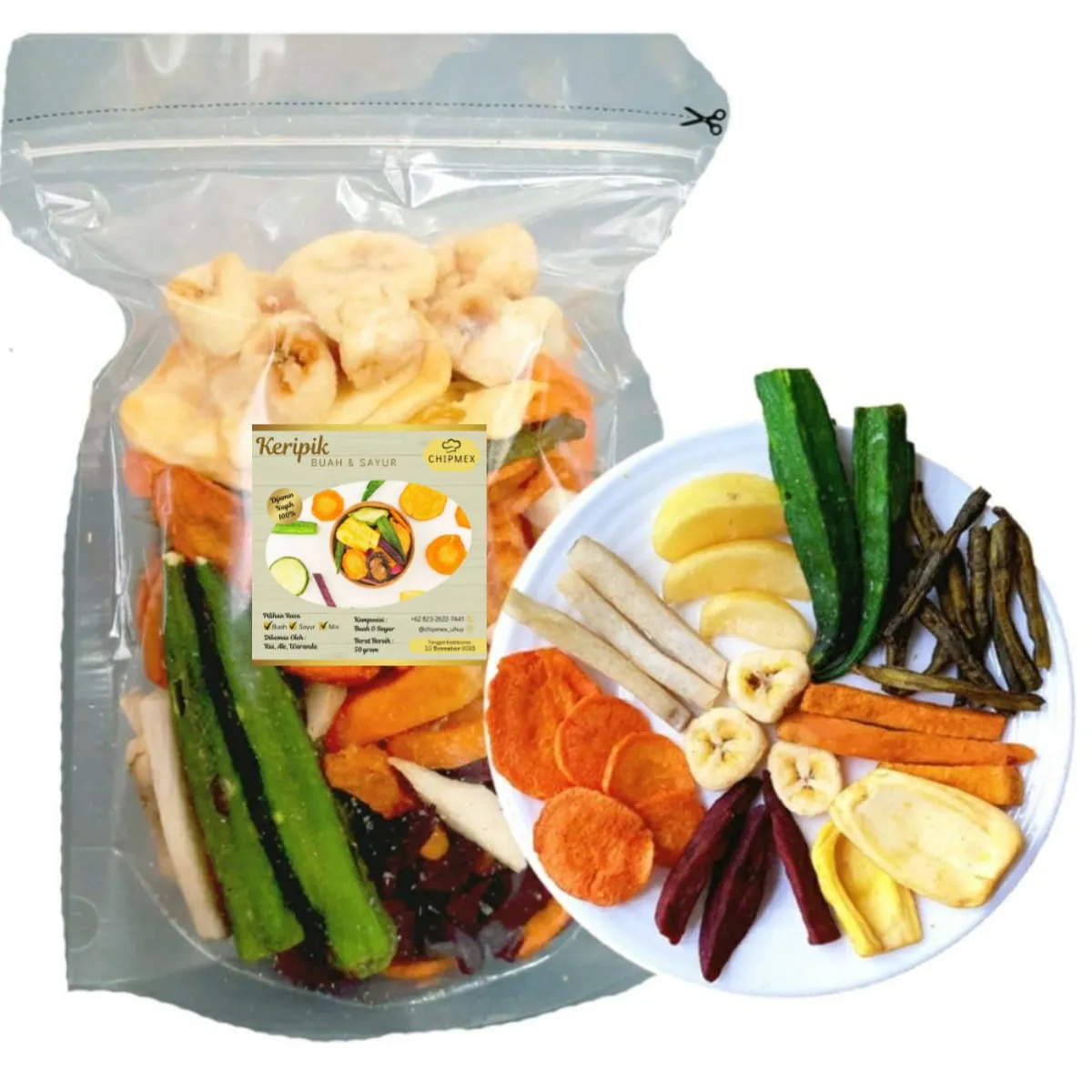 Mix Keripik Buah dan Sayur 50g-CHIPMEX