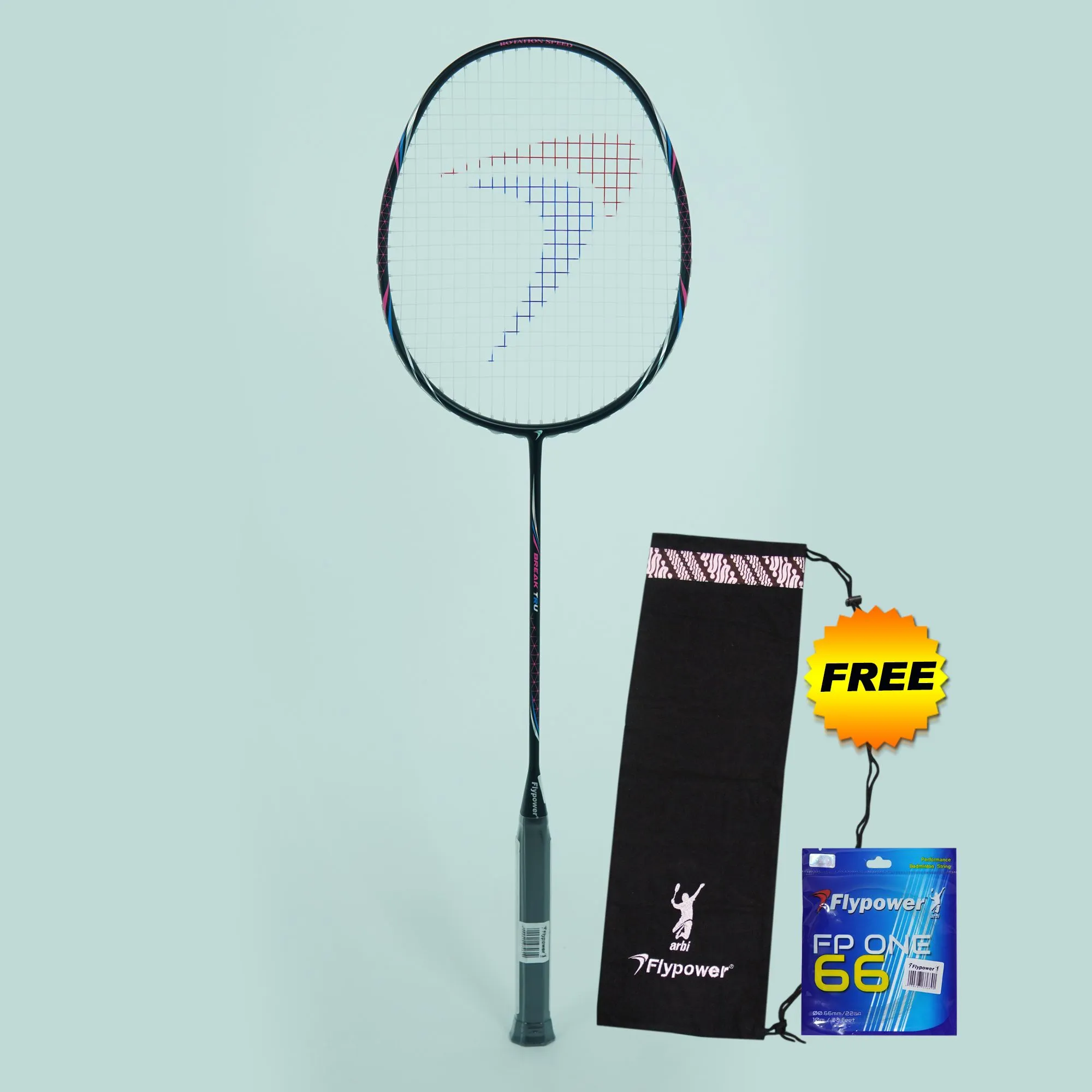 Flypower Break Tru Raket Badminton – Ringan, Stabil, Siap