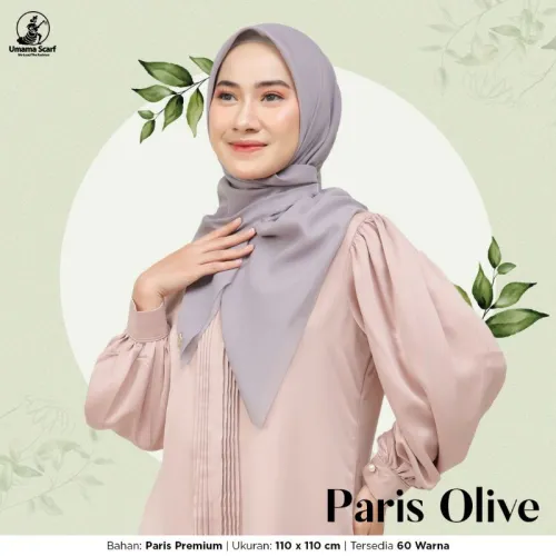 GROSIR/10pcs] Paris Olive LC Hijab Segi Empat Polos Umama